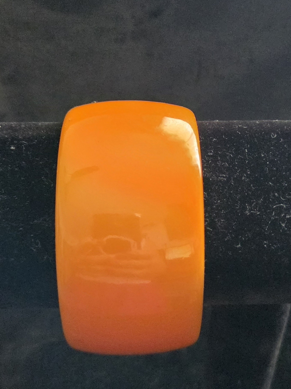 Source Unknown Glossy Orange Wide Resin Cuff Bracelet